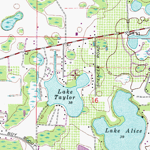 Topographic Map of The Nest, FL