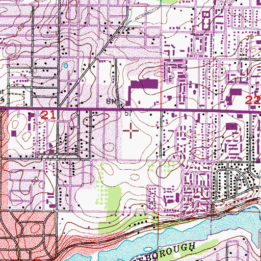 Topographic Map of The Oaks at Busch, FL