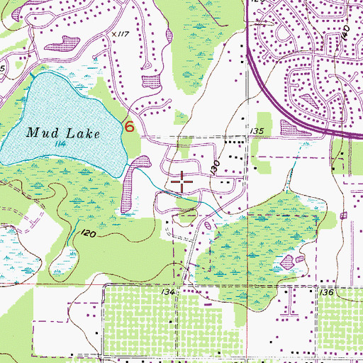 Topographic Map of The Paddocks, FL