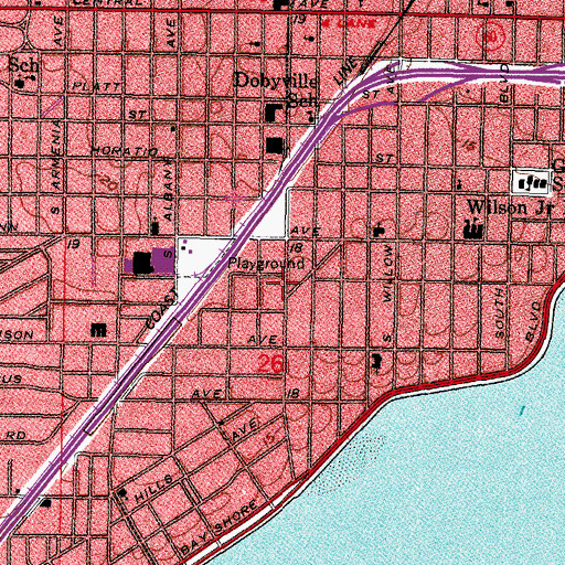 Topographic Map of The Tarrymore, FL