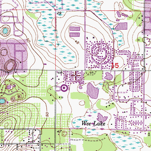 Topographic Map of The Winds, FL