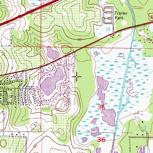 Topographic Map of Thousand Oaks Executive Estates, FL