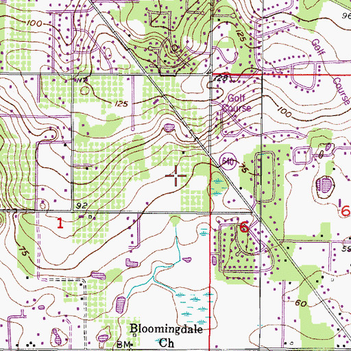 Topographic Map of Timber Knoll, FL