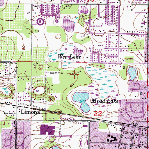 Topographic Map of Timber Pond, FL