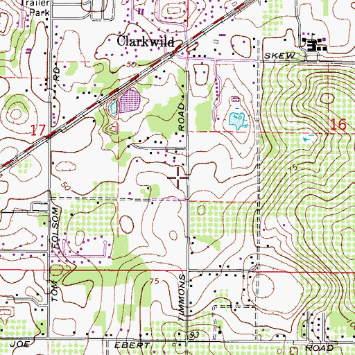 Topographic Map of Timmons Acres, FL