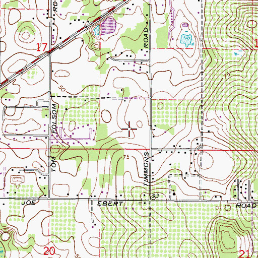 Topographic Map of Timmons Estates, FL