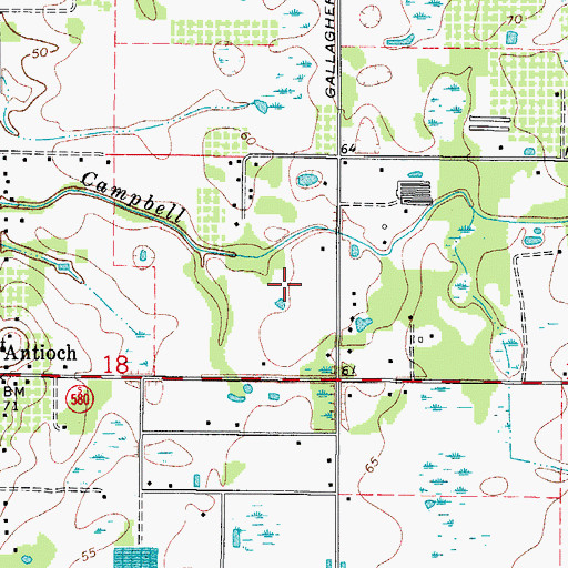 Topographic Map of Todd Estates, FL