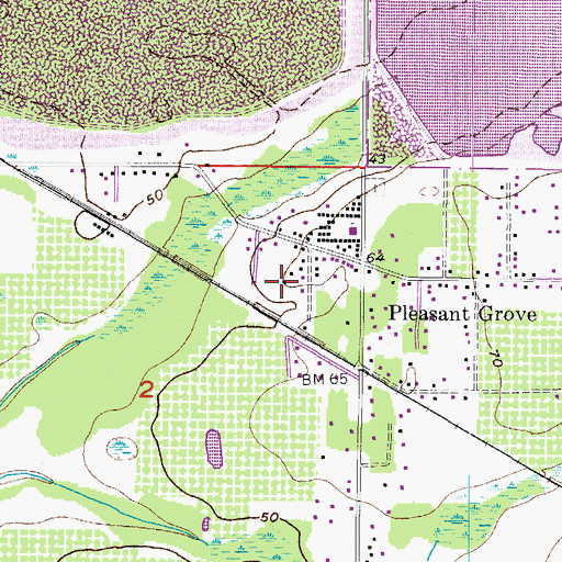 Topographic Map of Toole Place, FL