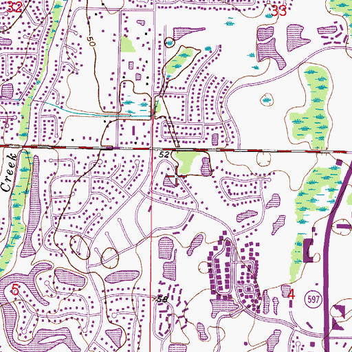 Topographic Map of Top of the Village, FL