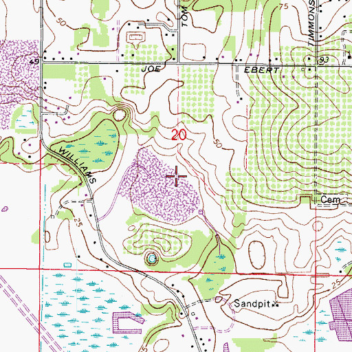 Topographic Map of Toulon, FL