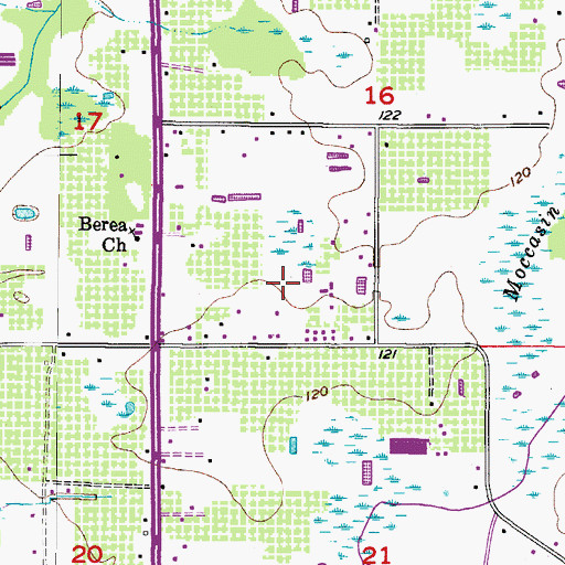 Topographic Map of Tower Ridge Estates, FL