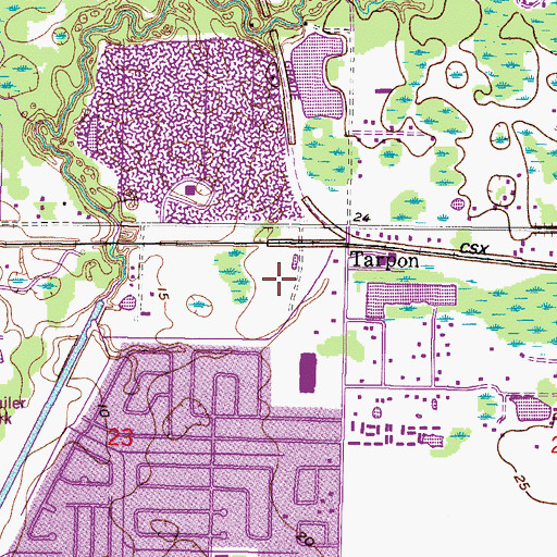 Topographic Map of Town Park, FL