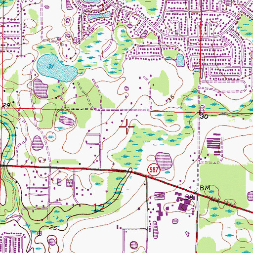 Topographic Map of Traditions at Woodmont, FL