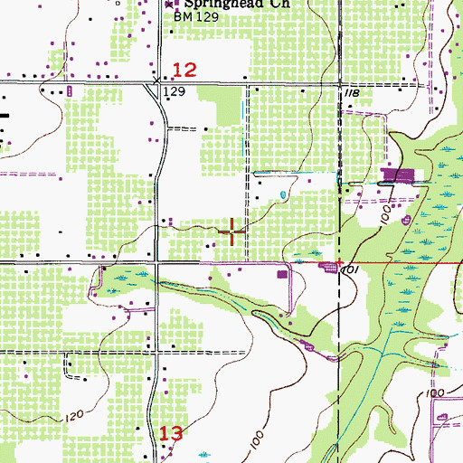 Topographic Map of Trapnell Acres, FL