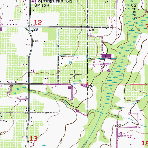 Topographic Map of Trapnell Place, FL