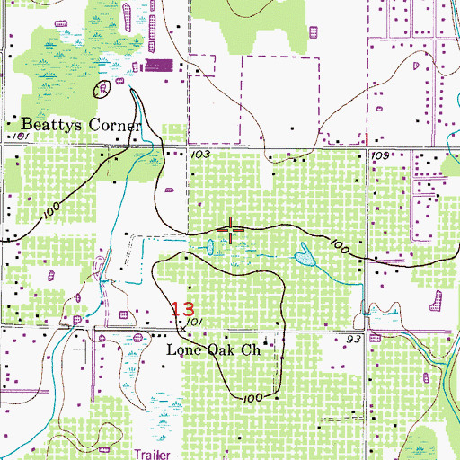 Topographic Map of Trapnell Ridge, FL