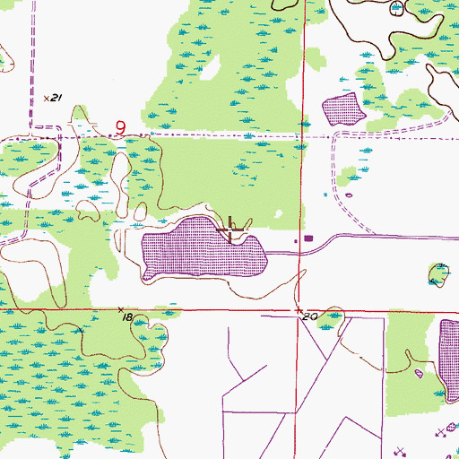 Topographic Map of Tree Tops North, FL