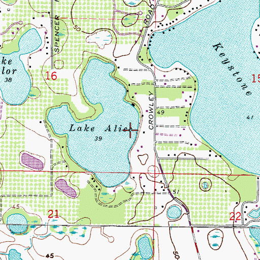 Topographic Map of Trezevant, FL