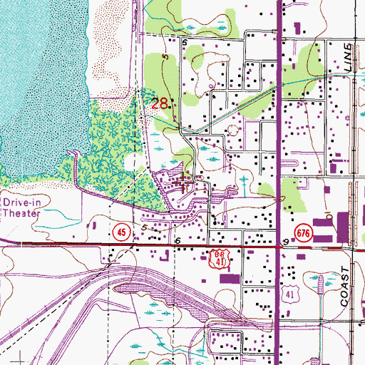Topographic Map of Tri Canal Estates, FL