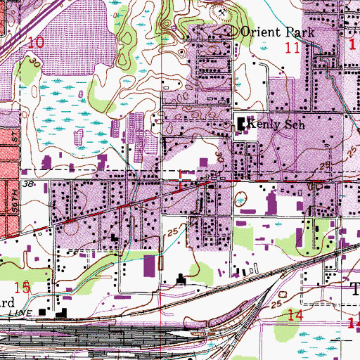 Topographic Map of Triangle, FL