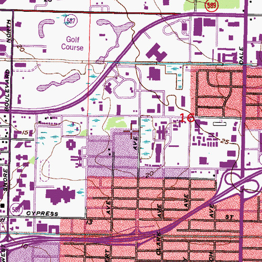 Topographic Map of Triangle Heights, FL