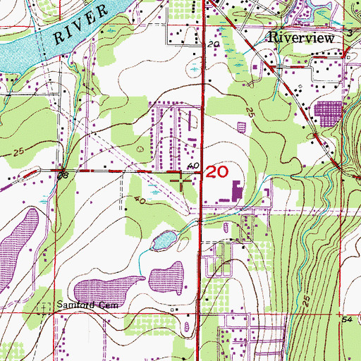 Topographic Map of Tromble, FL