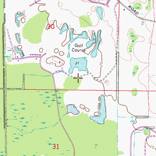 Topographic Map of Turnberry at the Eagles, FL