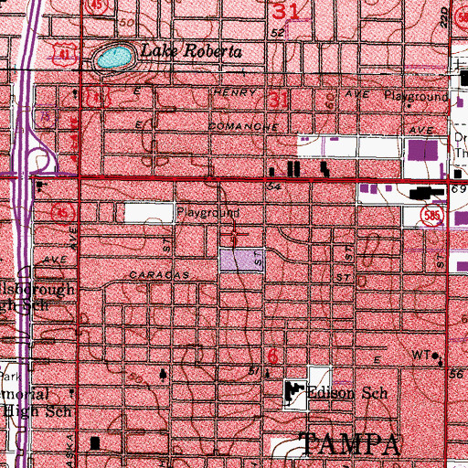 Topographic Map of Turner, FL