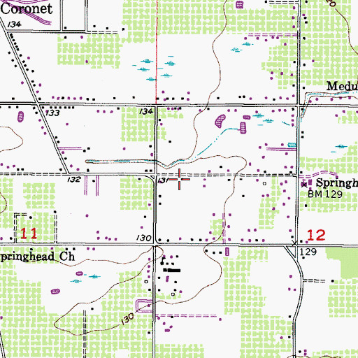 Topographic Map of Turner Place, FL