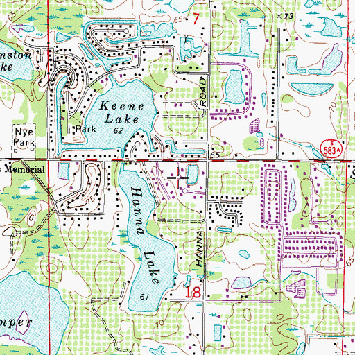 Topographic Map of Turning Point, FL