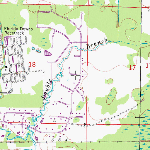 Topographic Map of Twin Branch Acres, FL
