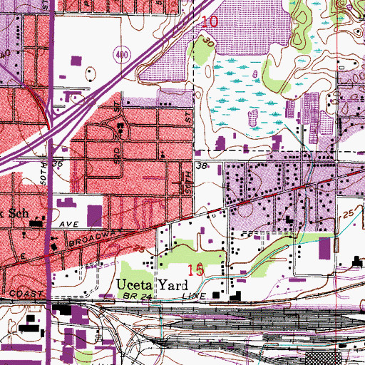 Topographic Map of Uceta, FL