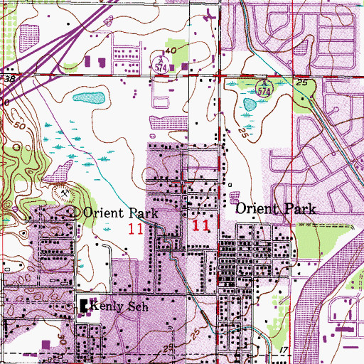 Topographic Map of Uceta Heights, FL
