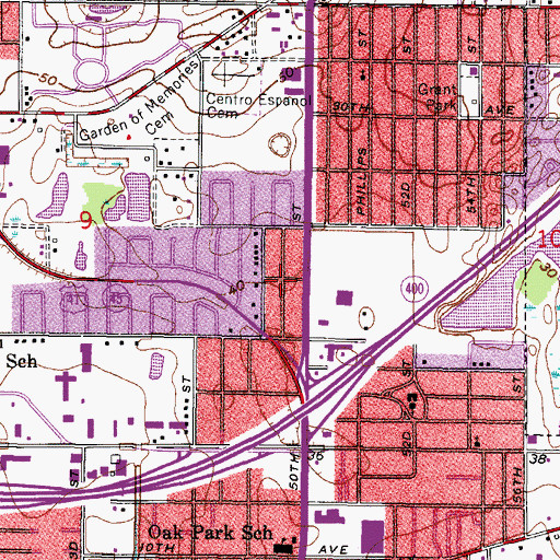 Topographic Map of Uceta Pines, FL