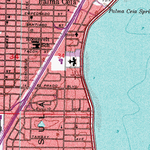 Topographic Map of Urbanrest, FL