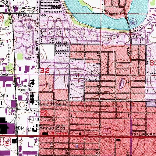 Topographic Map of Variety Grove Estates, FL