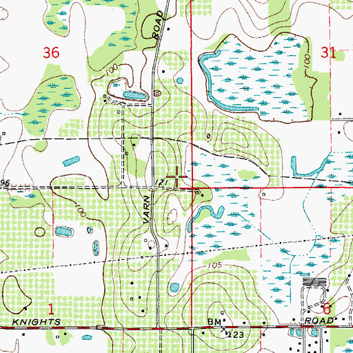 Topographic Map of Varn Acres, FL