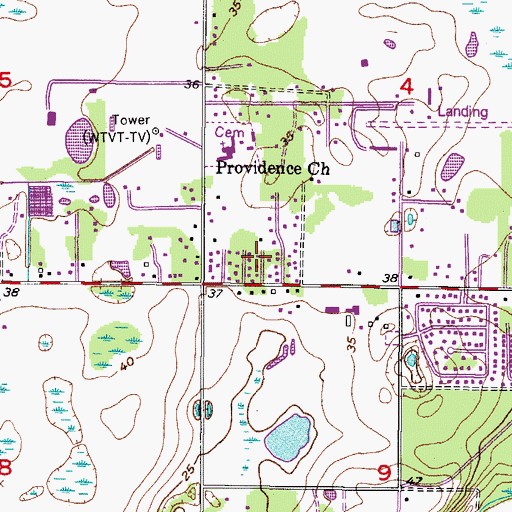 Topographic Map of Varn Park, FL