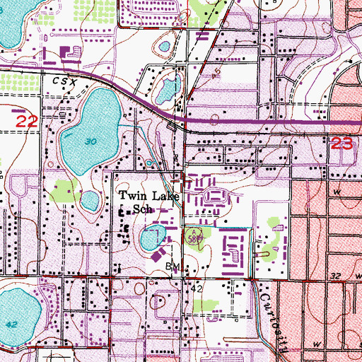 Topographic Map of Venetian Park, FL