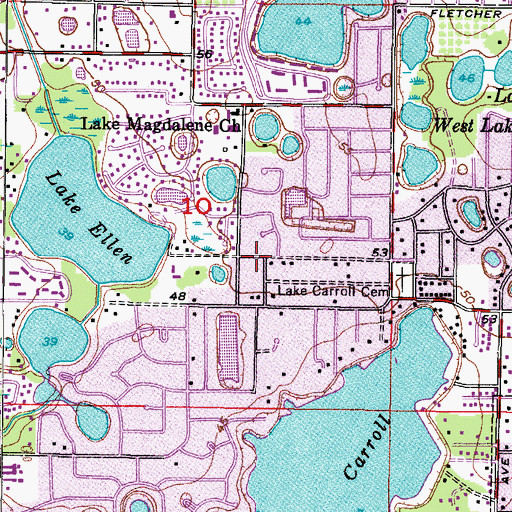 Topographic Map of Vera Place, FL