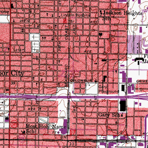 Topographic Map of Verdier Park, FL