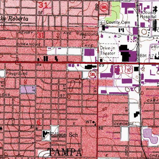 Topographic Map of Vick, FL