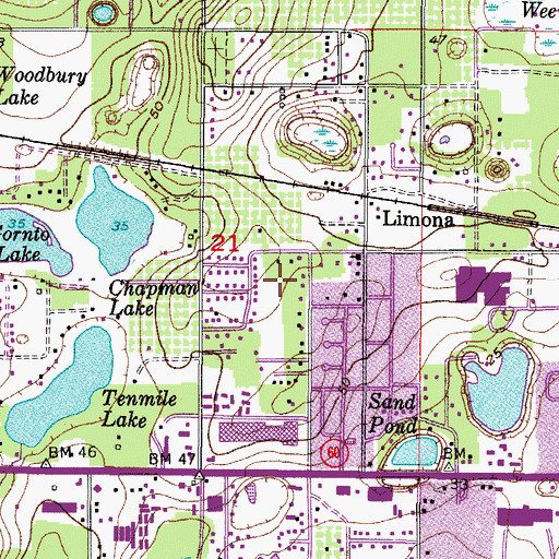 Topographic Map of Victoria Place, FL