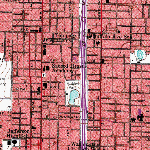 Topographic Map of Villa Bonnieventure, FL