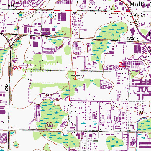 Topographic Map of Villa Largo, FL