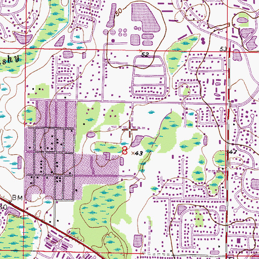 Topographic Map of Village Wood, FL