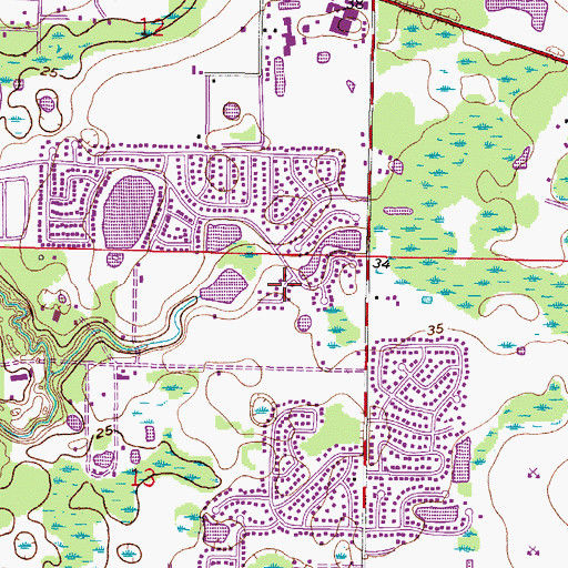 Topographic Map of Villager Place, FL