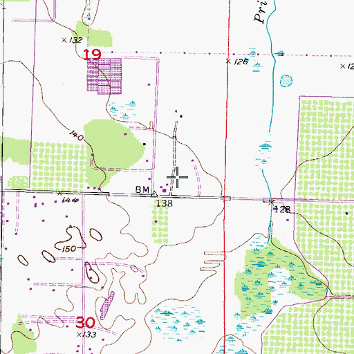 Topographic Map of Villages At Lithia, FL