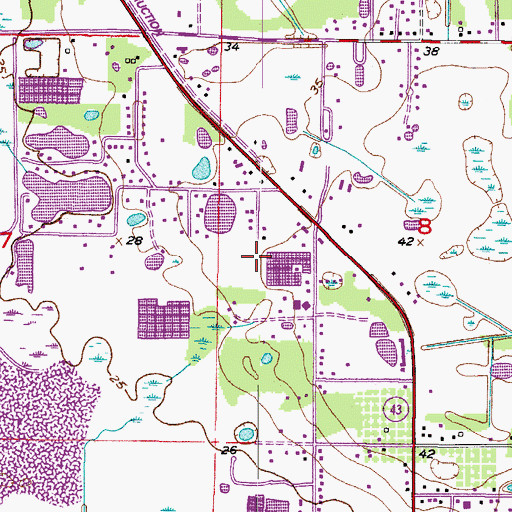 Topographic Map of Villages of Lake Saint Charles, FL