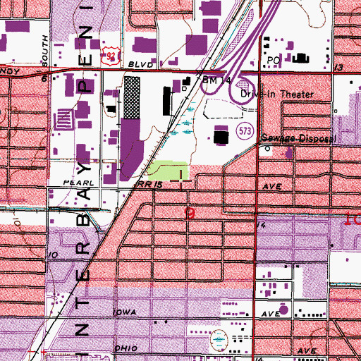 Topographic Map of Virginia Estates, FL
